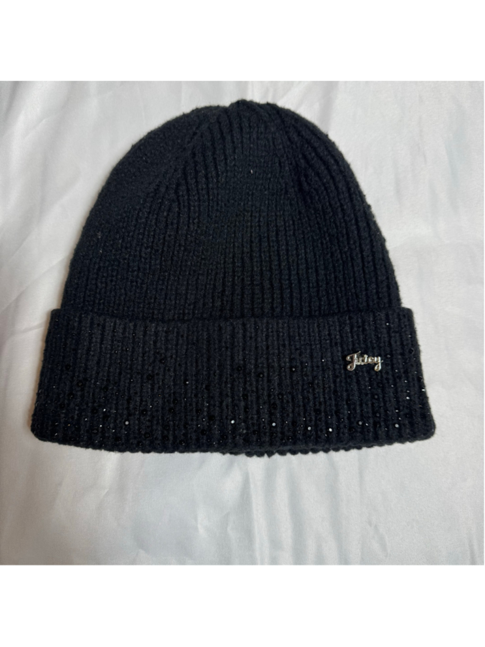 Women's Juicy Couture Black Beanie Hat One Size